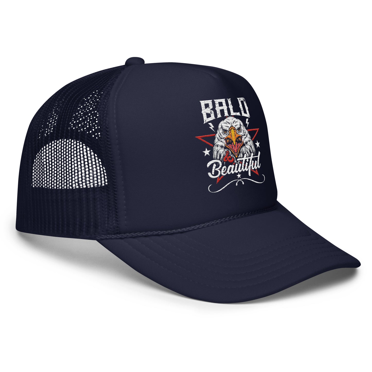 Bald & Beautiful Trucker Hat: Eagle Edition