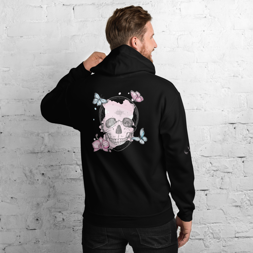 Butterfly Skull Unisex Hoodie: Embrace Edgy Style and Comfort