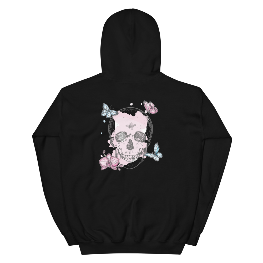 Butterfly Skull Unisex Hoodie: Embrace Edgy Style and Comfort