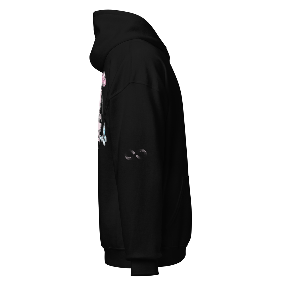 Butterfly Skull Unisex Hoodie: Embrace Edgy Style and Comfort