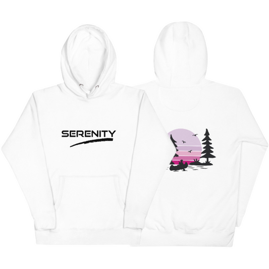 Serenity Unveiled Hoodie – A Canvas of Dawn's Mystery