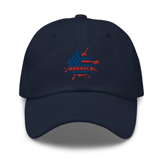 Splash of Color USA Flag Dad Hat