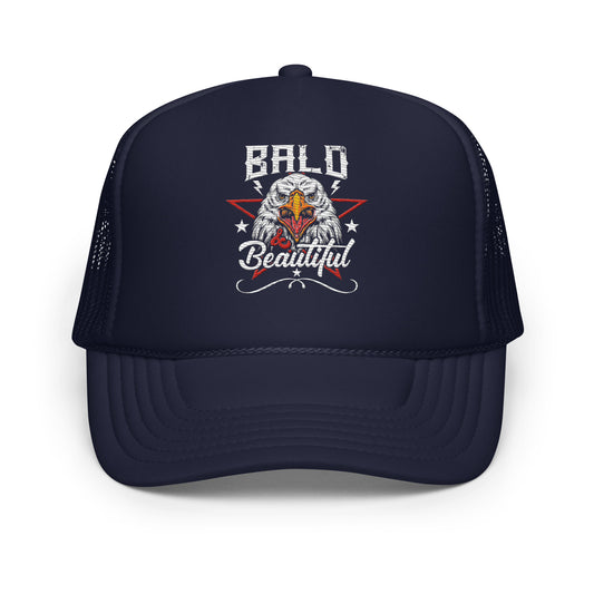 Bald & Beautiful Trucker Hat: Eagle Edition