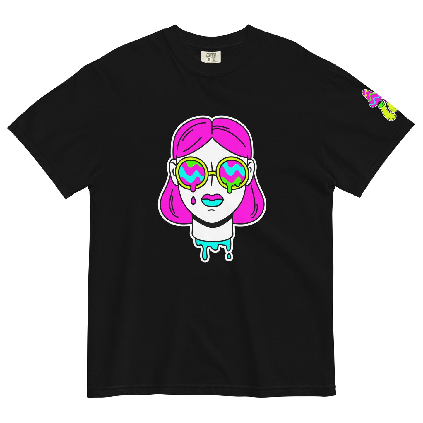 Psy Style Trippy Girls Unisex Garment-Dyed Heavyweight T-Shirt