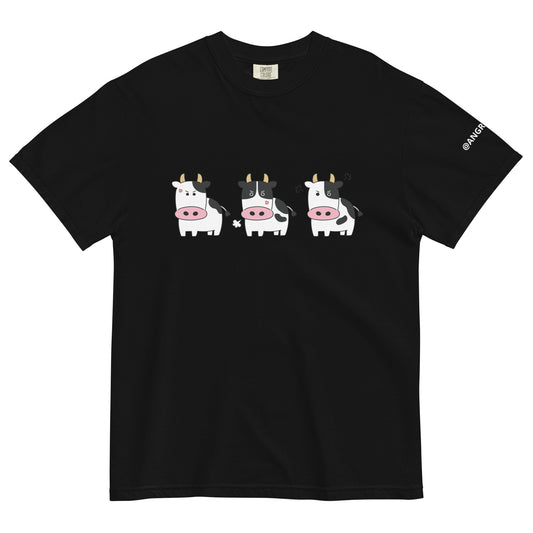 Three Cows Unisex Garment-Dyed Heavyweight T-Shirt