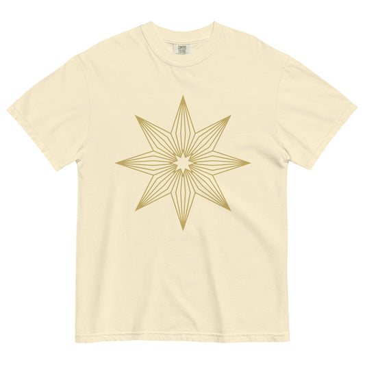 Golden Geometric Unisex Garment-Dyed Tee
