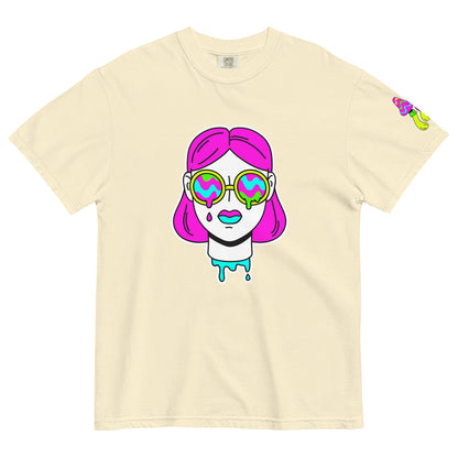 Psy Style Trippy Girls Unisex Garment-Dyed Heavyweight T-Shirt