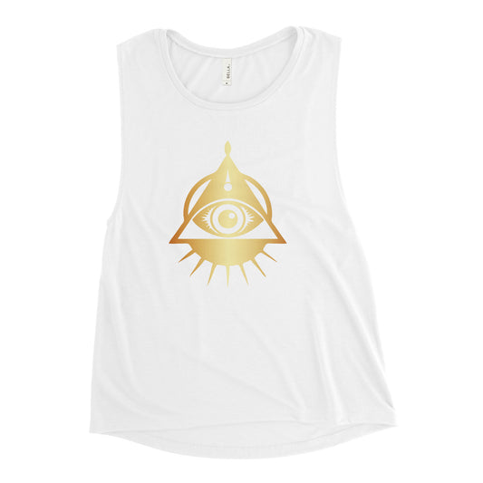 Ladies’ Third Eye Gold Muscle Tank